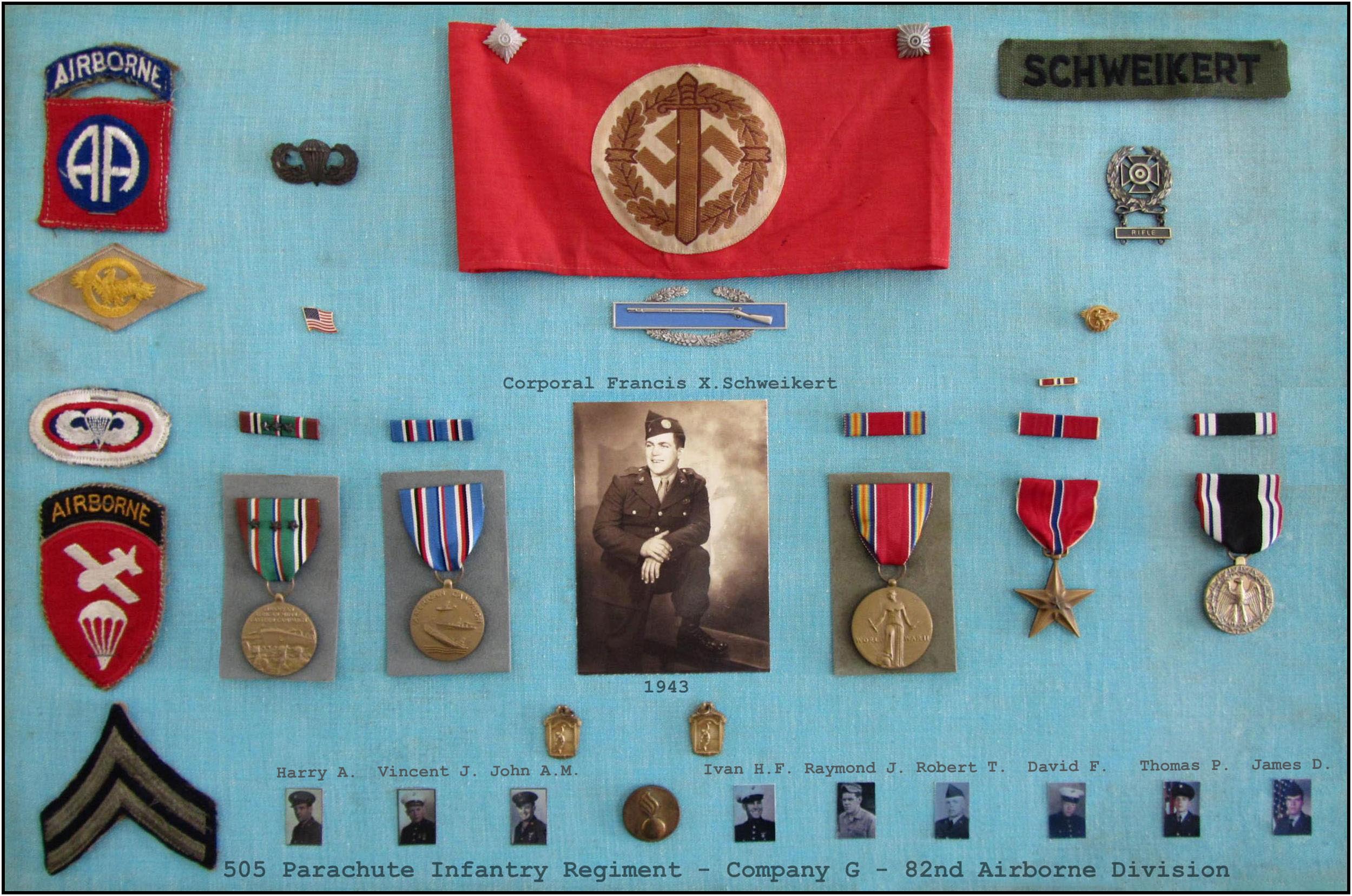 Cpl. Francis X. Schweikert's WW-II Shadow Box